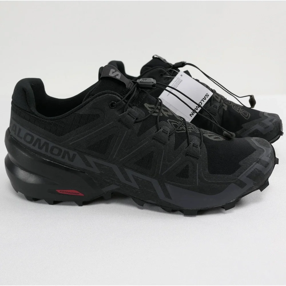 NEW! Salomon Speedcross 6 Mens size 10 Trail Running Shoes Black L41737900